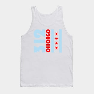 312 Chicago Flag Illinois Chi Town Tank Top